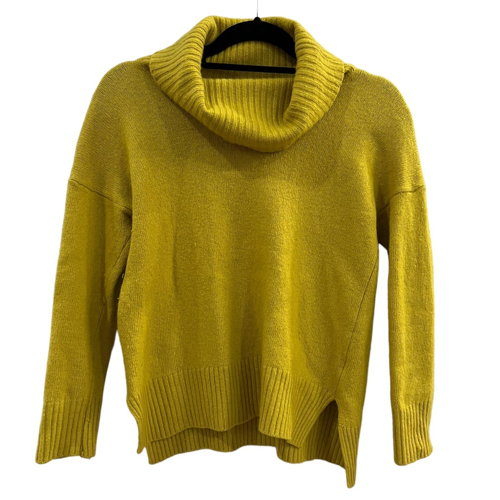 Bartolini Bright Yellow Cowl Neck Long-Sleeve Sweater Size M
